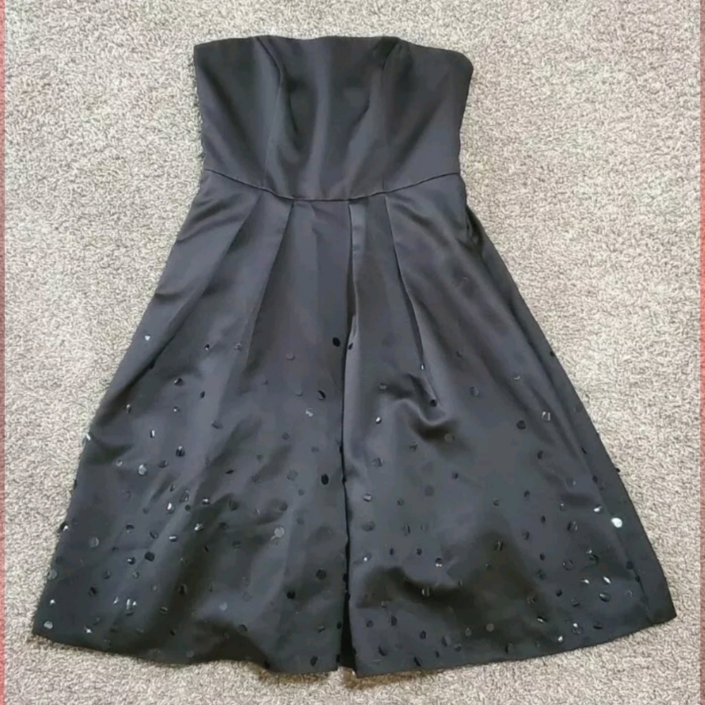 Women's David's Bridal Sleeveless Bridesmaid Dress Style F13721 Size 6 Black
